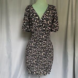 EUC Abercrombie & Fitch Floral Smocked Dress, Size Small